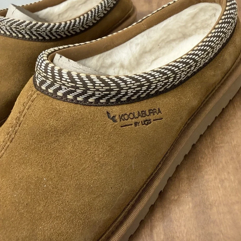 Koolaburra‎ by UGG Mens Burree Slipper US 13 EU 46 Chestnut Brown Suede